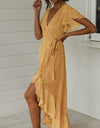 Long Maxi Dress Floral Print Beach Dress