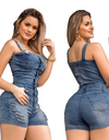 Sleeveless Denim Rompers Jumpsuit Shorts