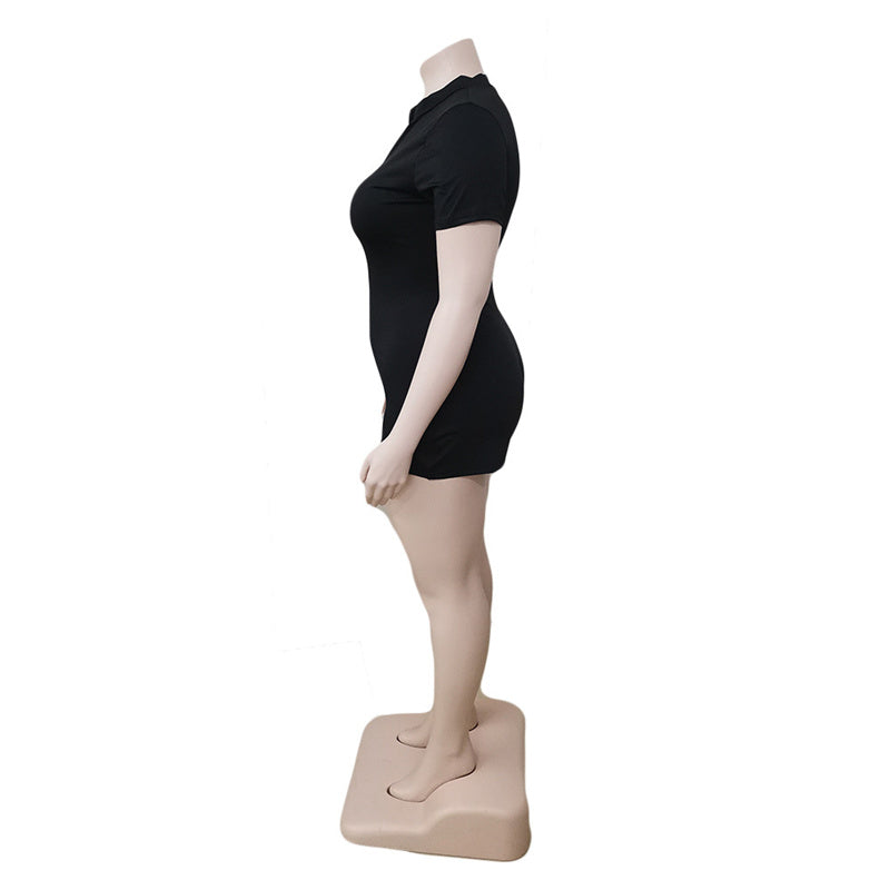 Zipper Jumpsuit Stretch Shorts - Fashion Damsel