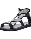 Rhinestone Butterfly Flat Sandals - Fashion Damsel