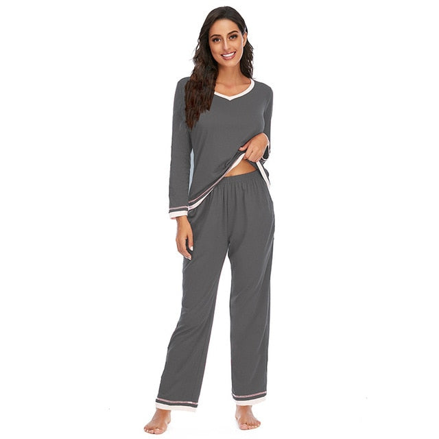 Autumn And Winter Sleepwear set - Fashion Damsel