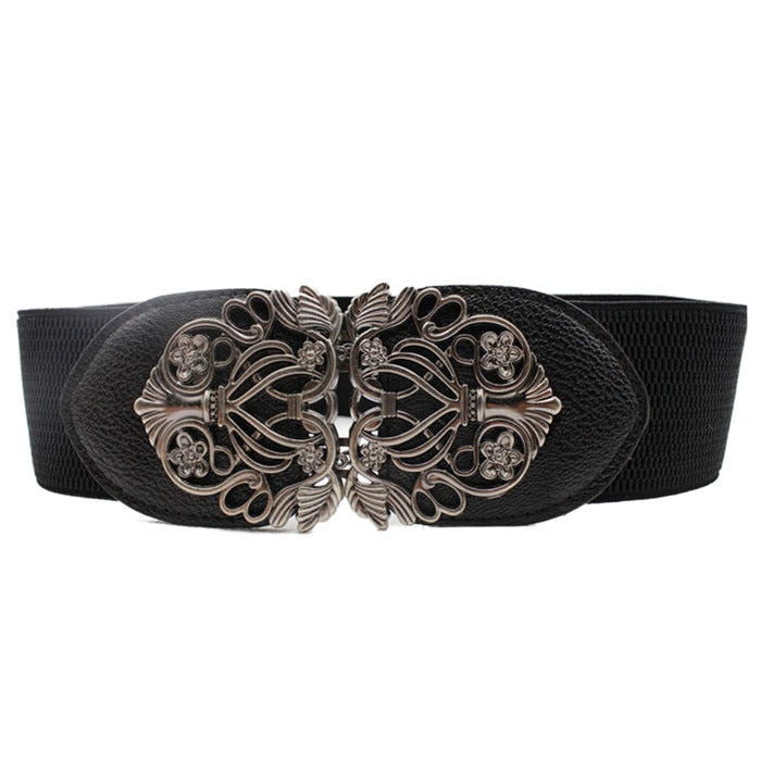 Flower Vintage Leather Dress Belt - Fashion Damsel