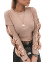 Elegant Solid Color Sequin Top