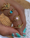 Stainless Steel Opal Moonstone Ring - Fashion Damsel