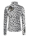 Long Sleeve Leopard Print Turtleneck Blouse - Fashion Damsel