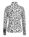 Long Sleeve Leopard Print Turtleneck Blouse - Fashion Damsel