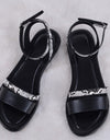 Flat Heels Strap Peep Toe Sandals - Fashion Damsel