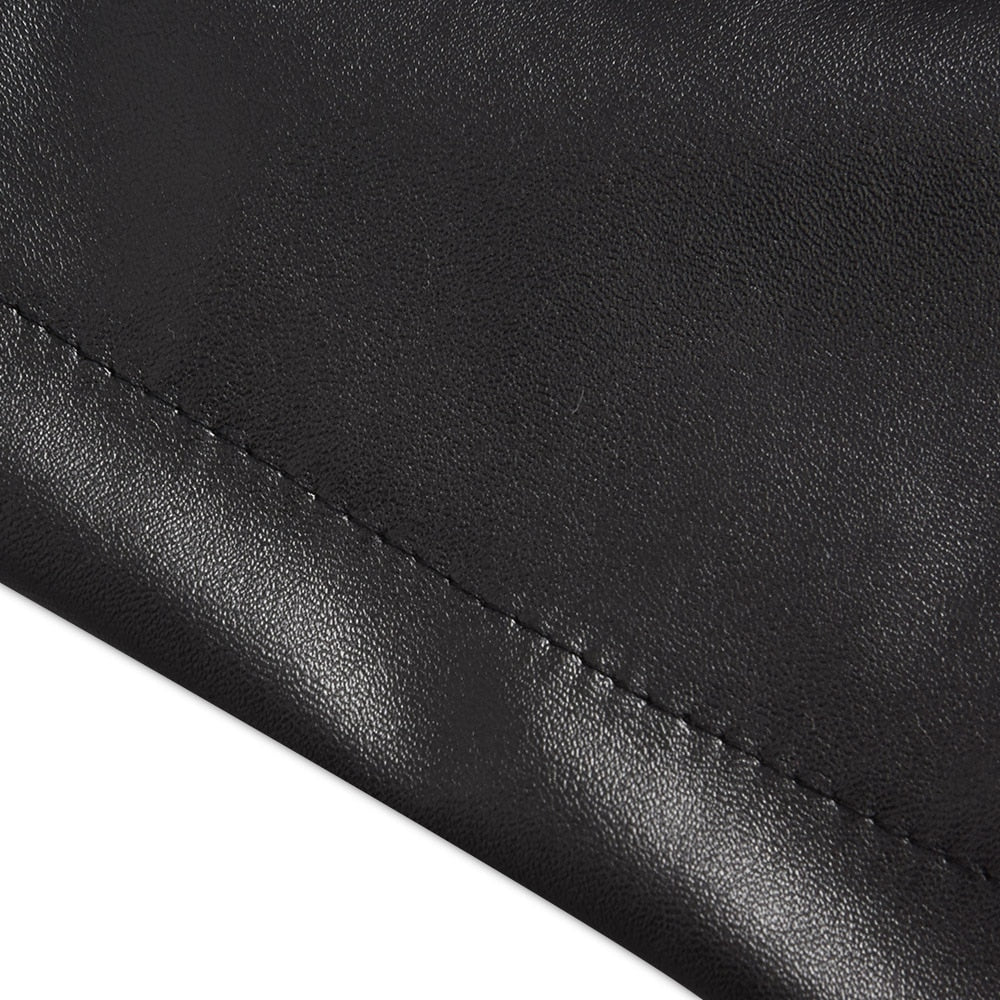 High Waist Black Ruffle Asymmetric Leather Pu Skirt