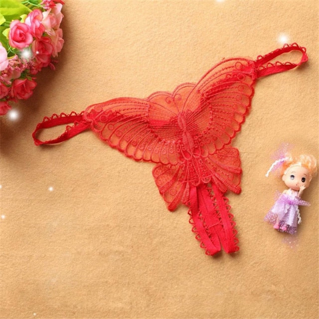 Lace Panties Butterfly Hollow Thong