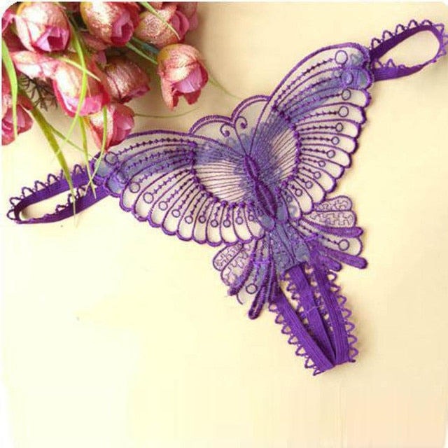 Lace Panties Butterfly Hollow Thong
