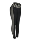 Black Mesh Workout Sport Leggings - Fashion Damsel