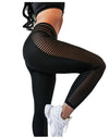Black Mesh Workout Sport Leggings - Fashion Damsel