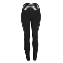 Cargar imagen en el visor de la galería, Black Mesh Workout Sport Leggings - Fashion Damsel
