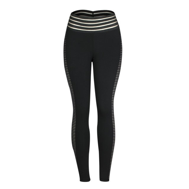 Black Mesh Workout Sport Leggings - Fashion Damsel