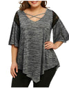 Asymmetrical Flare Lace Top - Fashion Damsel