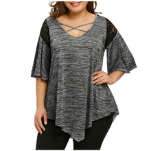 Load image into Gallery viewer, Asymmetrical Flare Lace Top - Fashion Damsel
