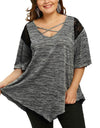 Asymmetrical Flare Lace Top - Fashion Damsel