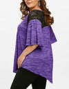 Asymmetrical Flare Lace Top - Fashion Damsel