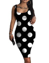 Printed Sleeveless Midi Dress