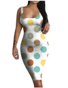 Printed Sleeveless Midi Dress