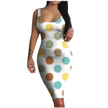 Cargar imagen en el visor de la galería, Printed Sleeveless Midi Dress
