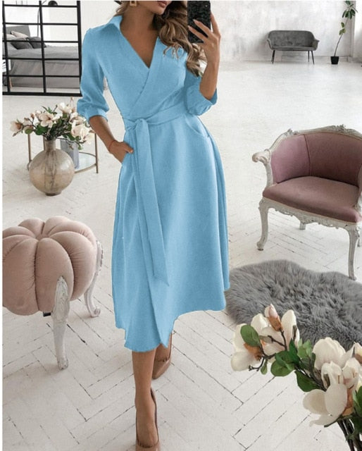 Midi Fashion Autumn Long Dress