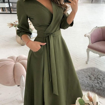 Midi Fashion Autumn Long Dress