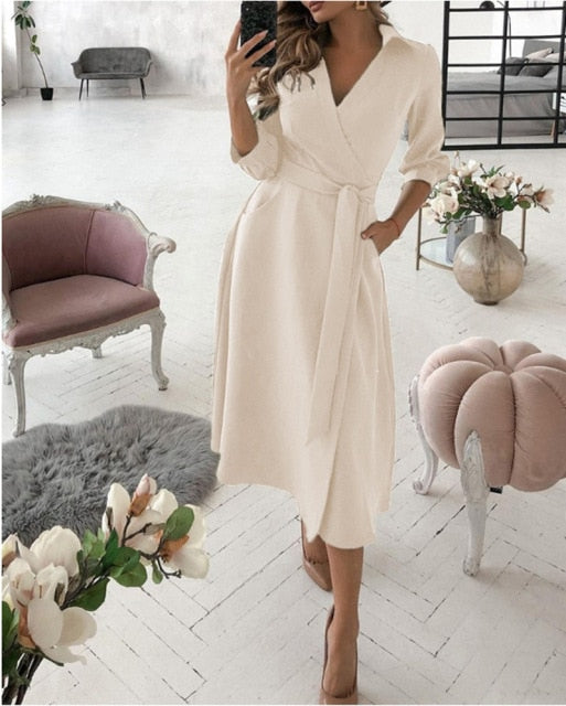 Midi Fashion Autumn Long Dress