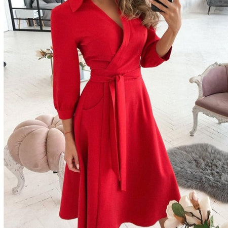 Midi Fashion Autumn Long Dress