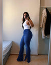 Curvy Plus Size Bell Bottom Denim Jeans