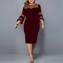 Load image into Gallery viewer, Mesh Sleeve Evening Party Dress - Fashion Damsel
