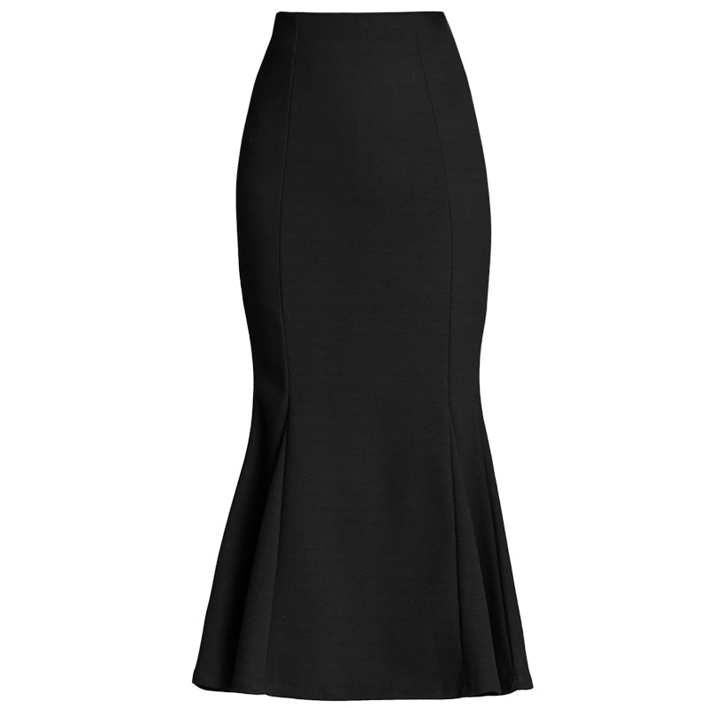 Woolen Mermaid High Waist Trumpet Skirt - Fashion Damsel