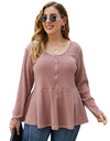 Long Sleeve Zipper O Neck Tunic Top - Fashion Damsel