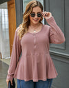 Long Sleeve Zipper O Neck Tunic Top - Fashion Damsel