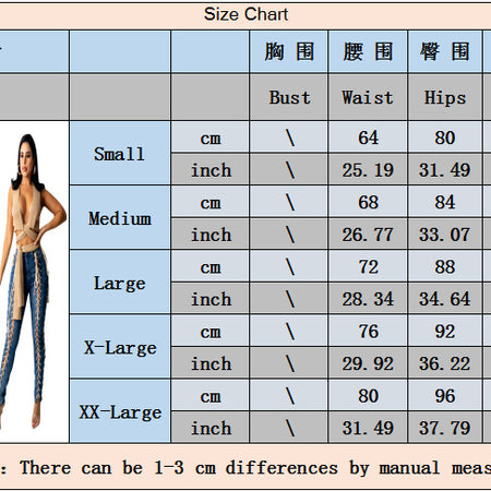 Bandage Women Pencil Jeans With Buttons - Fashion Damsel