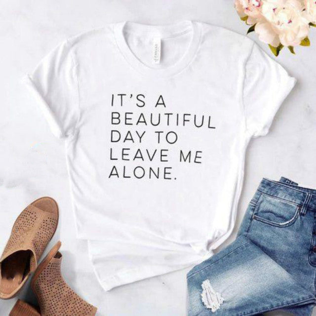 Letter Print Casual Short Sleeve Funny T Shirt