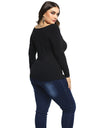 Hollow Slim Solid Long Sleeve Top - Fashion Damsel