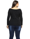Hollow Slim Solid Long Sleeve Top - Fashion Damsel