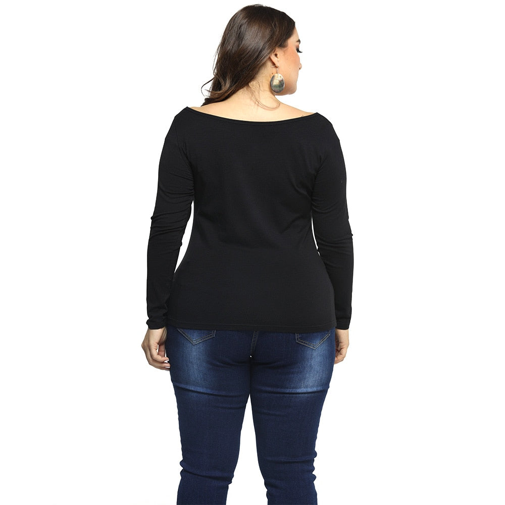 Hollow Slim Solid Long Sleeve Top - Fashion Damsel
