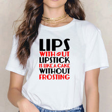 गैलरी व्यूवर में इमेज लोड करें, Sexy Red Lipsticks Make Up Artist Letters Print T shirt
