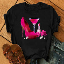 Load image into Gallery viewer, Sexy Red Lipsticks Make Up Artist Letters Print T shirt
