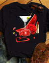 Sexy Red Lipsticks Make Up Artist Letters Print T shirt