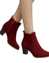 Suede Leather Ankle Boots - Fashion Damsel