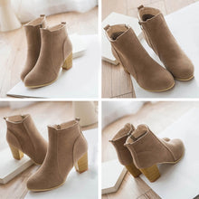 Charger l&#39;image dans la galerie, Suede Leather Ankle Boots - Fashion Damsel
