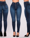 High Waist Stretch Slim Pants - Fashion Damsel