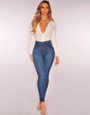 High Waist Stretch Slim Pants - Fashion Damsel