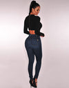 High Waist Stretch Slim Pants - Fashion Damsel
