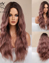 Long, Wavy Natural Synthetic Wig Ombre, Blonde & Brown