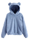 Cute Bear Warm Pullover Fluffy hoodie