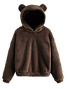 Cute Bear Warm Pullover Fluffy hoodie